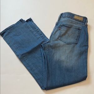 Levi’s SZ 6/28 Slight Curve Straight Denim Blue Jeans D3